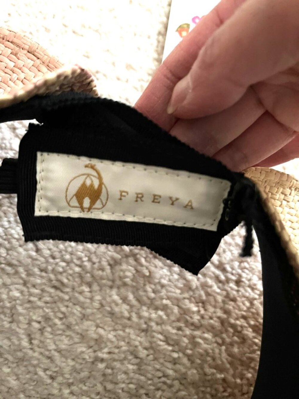 NWT Freja New York Whirlwind Visor Handmade Straw Artisan Crafted Luxury $230 - Picture 8 of 10